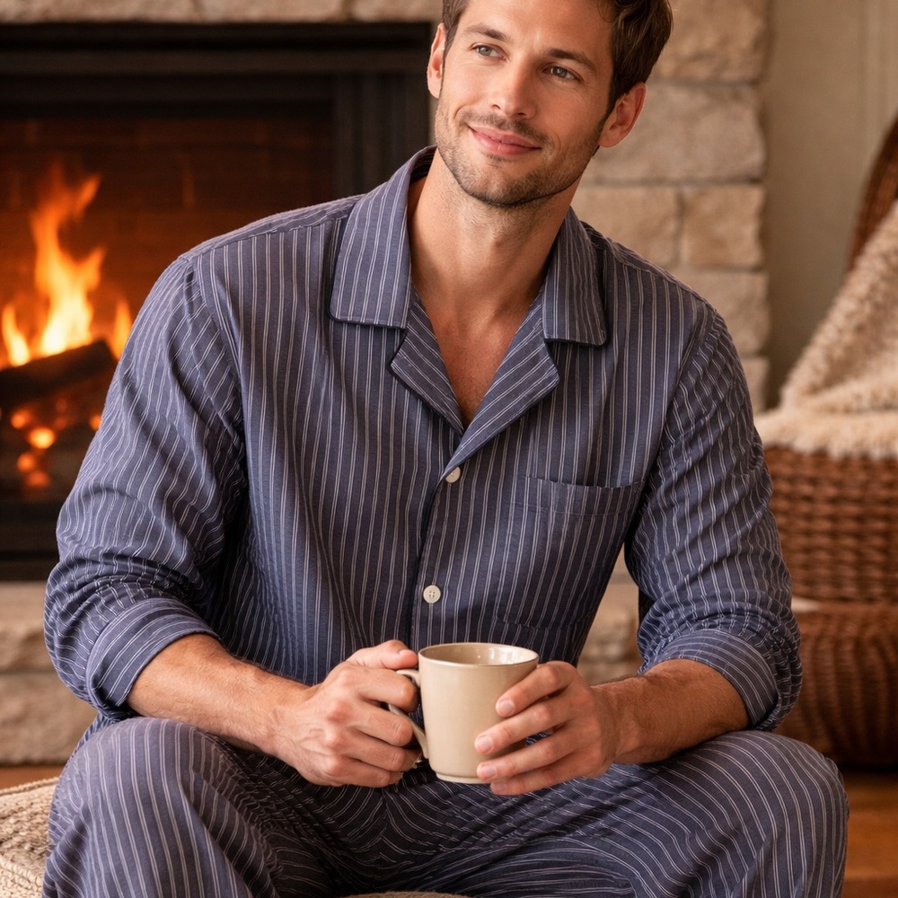 Towncraft Navy Striped Pajama Set